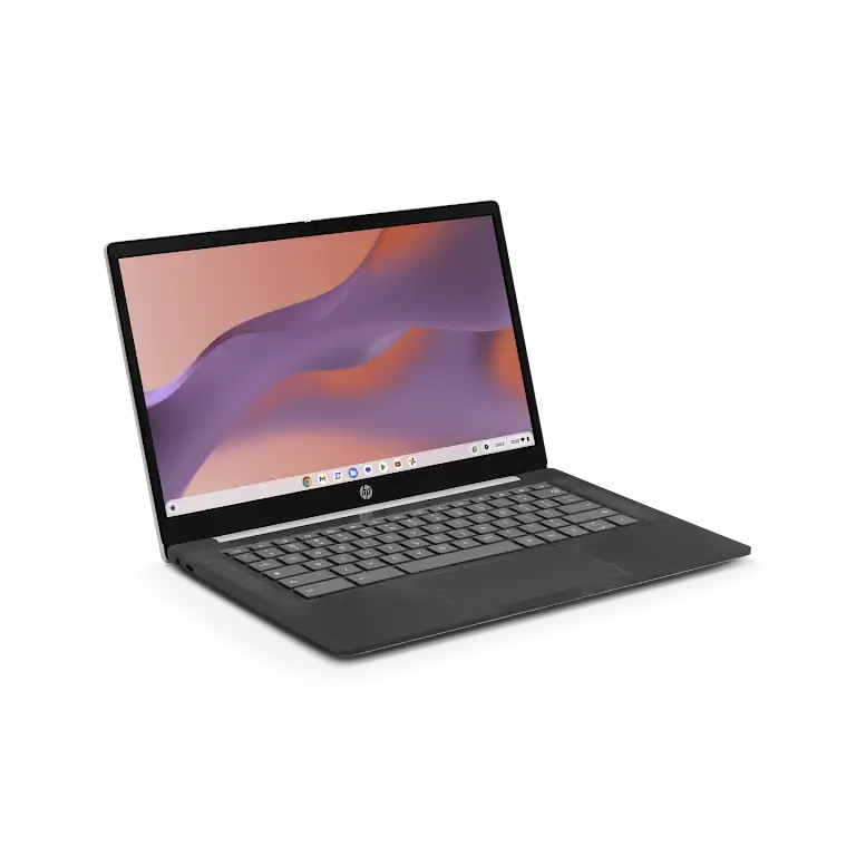 HP Chromebook 14 inch apparaat zijaanzicht linkerkant.