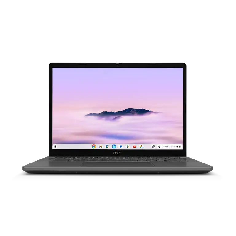 Acer Chromebook Plus 514 apparaat vooraanzicht.