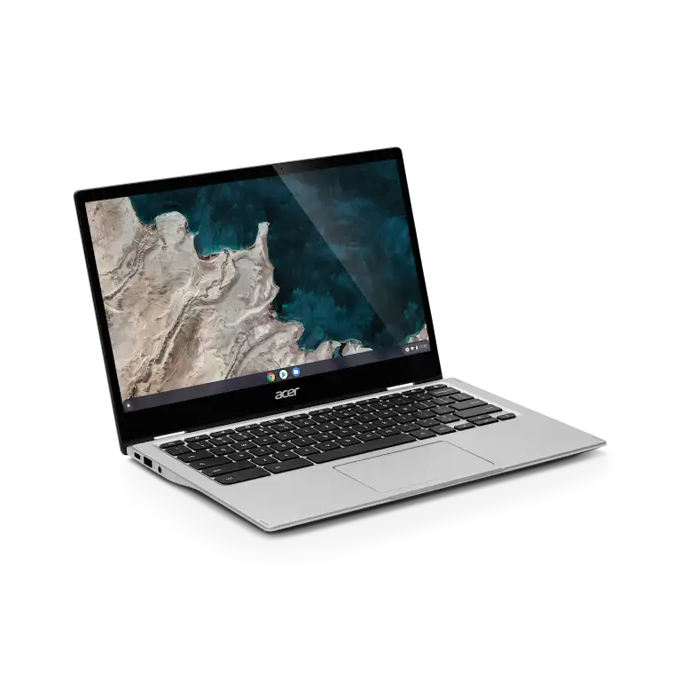 Acer Chromebook Spin 513 apparaat zijaanzicht linkerkant.